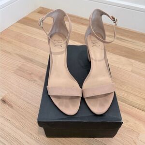 INC International Concepts Nude Ankle Strap Heels